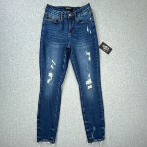 Judy Blue Evansville Mid Rise Relaxed Fit Jeans Womens 1/25 Dark Wash JB888304